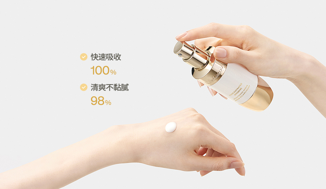 Quick absorption into the skin 100%, Freshness without stickiness 98%