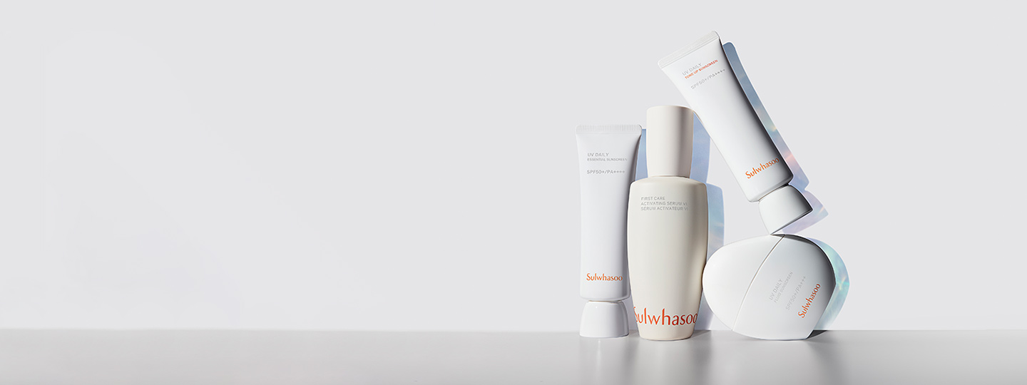 UV Daily Essential Sunscreen, First Care Activating Serum VI, UV Daily Tone Up Sunscreen, UV Daily Fluid Sunscreen