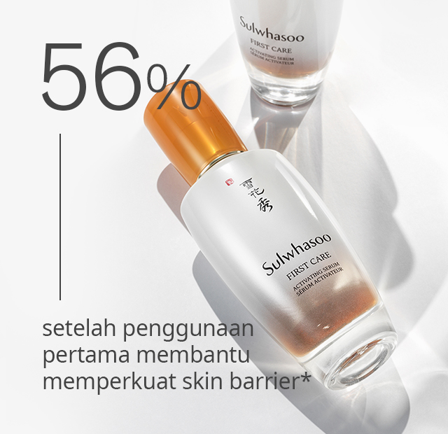56% setelah penggunaan pertama membantu memperkuat skin barrier*