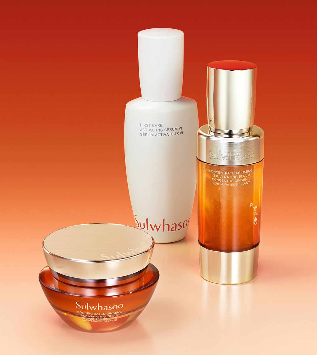 Concentrated Ginseng Rejuvenating Serum, Concentrated Ginseng Rejuvenating Cream, First care Activating Serum