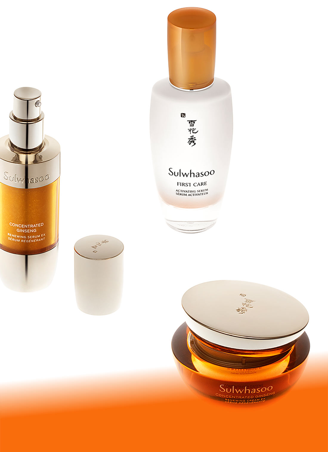 First Care Activating Serum / Concentrated Ginseng Renewing Serum EX / Concentrated Ginseng Renewing Cream EX