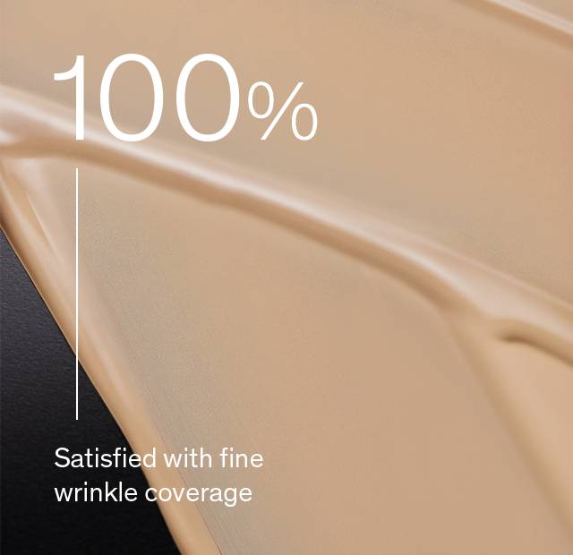 100% Satisfied with fine wrinkle coverage