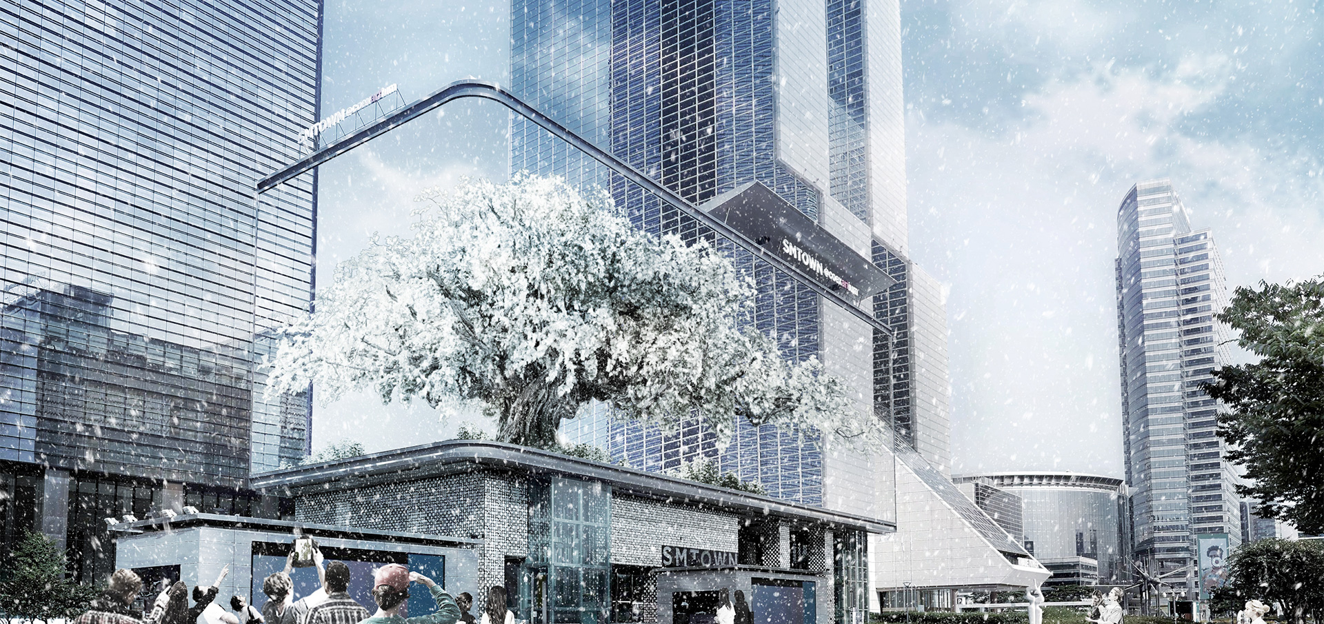 2020 설화문화전_삼성동 SM타운 Coex Artium 눈 내리는 풍경