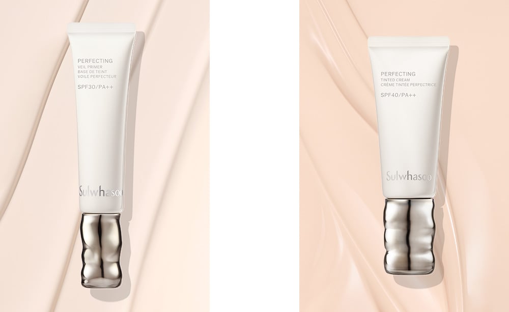 퍼펙팅 베일 프라이머와 퍼펙팅 틴티드 크림 비교