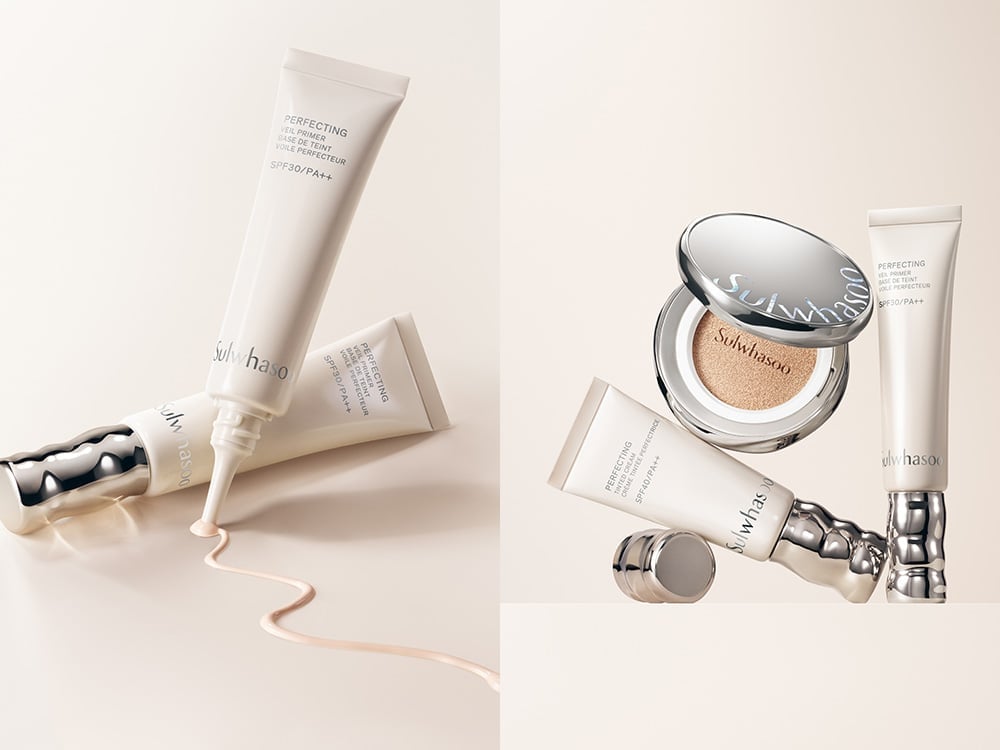 퍼펙팅 베일 프라이머와 퍼펙팅 틴티드 크림의 메이크업 루틴