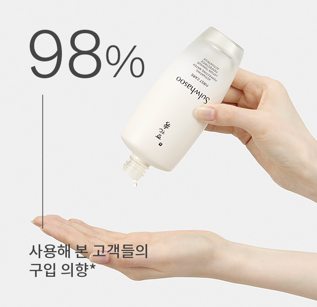 98% - 사용해 본 고객들의 구입 의향*