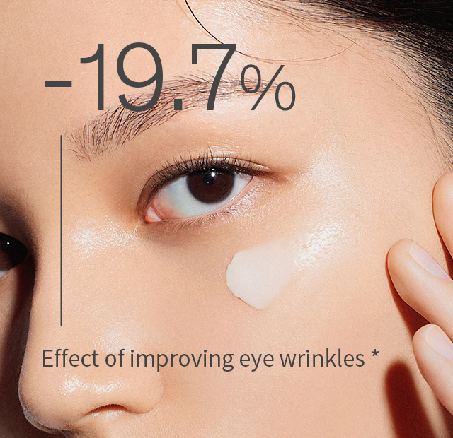 -19.7% - Effect of improving eye wrinkles *