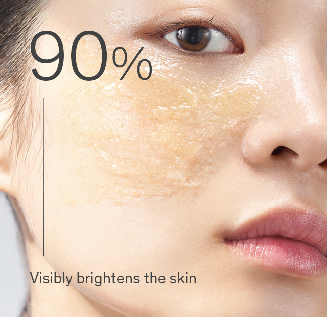 90% Visibly brightens the skin