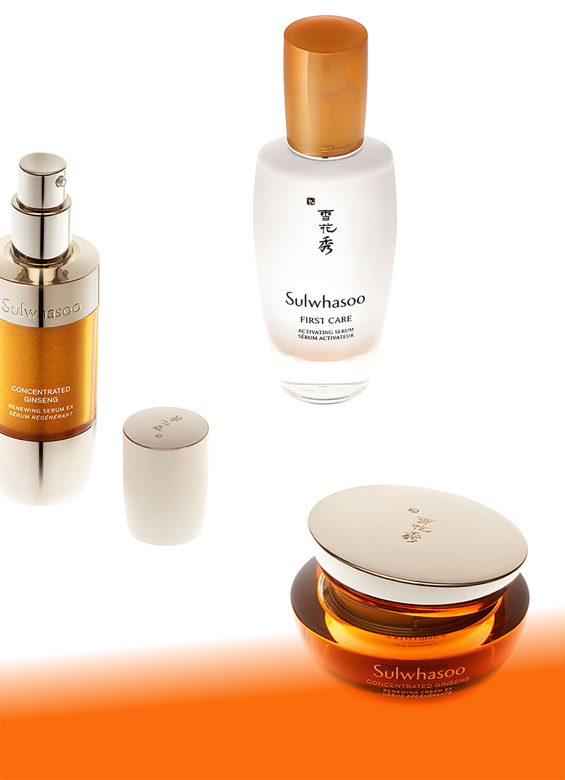 First Care Activating Serum / Concentrated Ginseng Renewing Serum EX / Concentrated Ginseng Renewing Cream EX