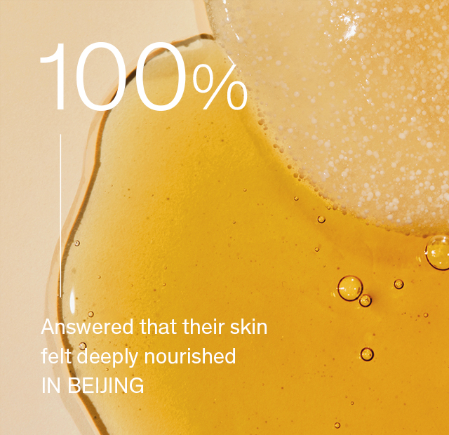100% Answered that their skin felt deeply nourished IN BEIJING